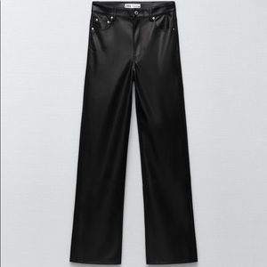 Women’s Zara Full Length Faux Leather The 90s Pant